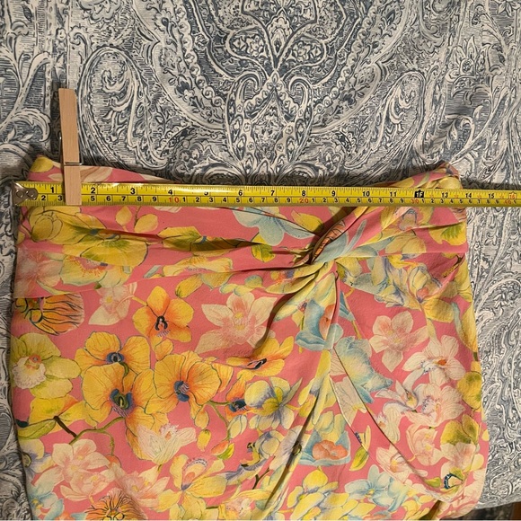 LA FUORI 100% Silk Floral Skirt NWOT - Picture 14 of 15